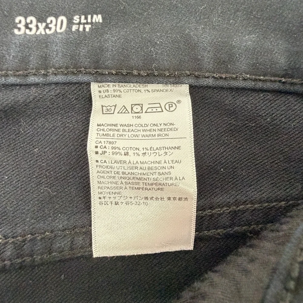 Banana Republic Travel Jean Mens 33x30 Black Slim Fit Traveler Pant Modern